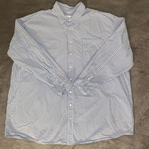 Calvin Klein Jeans Dress Shirt Blue and White 4XT